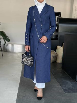 Denim Long Blazer