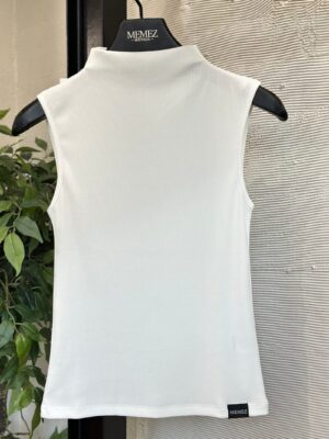 Neck Tank Top (White)