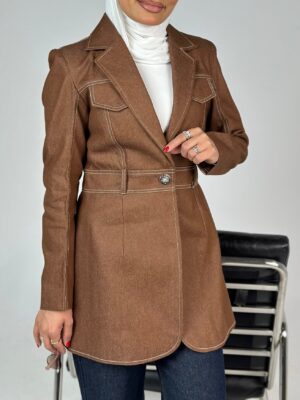 Pocket Detail Brown Blazer