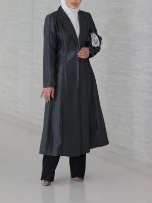 Dark Gray Long Blazer