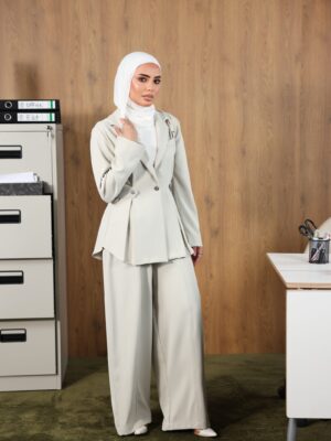 Pearl Belted Blazer Set