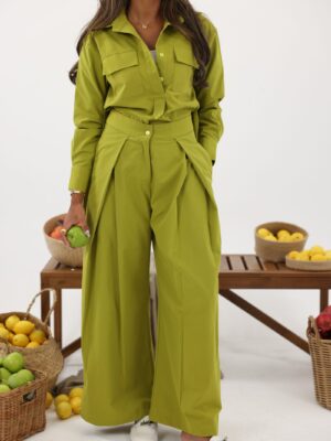 Lime Green Shirt Set