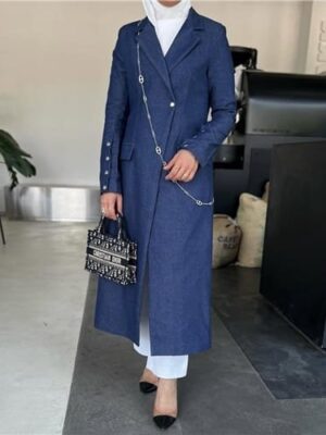 Denim Long Blazer